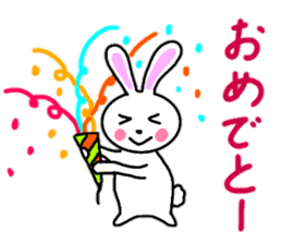 Cute rabbit everyday conversation 2 sticker #15099418