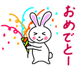 Cute rabbit everyday conversation 2 sticker #15099418