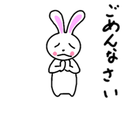 Cute rabbit everyday conversation 2 sticker #15099437