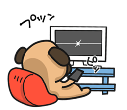 Dear Sirs Mr.Pug sticker #15100898