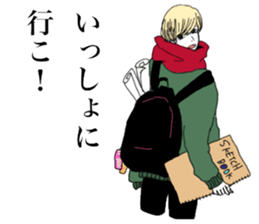 Funny people in Tanosisou sticker #15101673