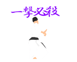 Karate animation destruction sticker. sticker #15103342