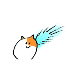 Calico cat's name is Isozaki sticker #15103449