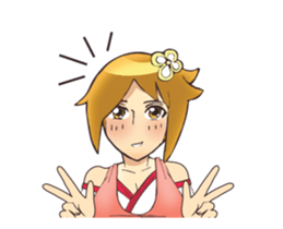 Lady character 000 sticker #15103794