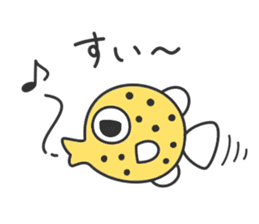 Yellow boxfish stickers sticker #15103938