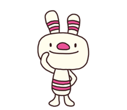 The striped rabbit 3 (Nagoya dialect) sticker #15104236