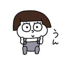 Short hair girls moving sticker #15105124