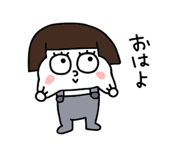 Short hair girls moving sticker #15105126