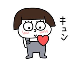 Short hair girls moving sticker #15105130