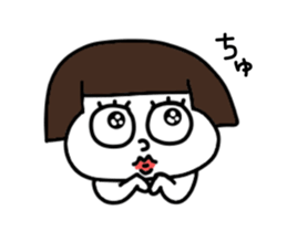 Short hair girls moving sticker #15105131