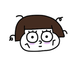 Short hair girls moving sticker #15105133