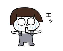 Short hair girls moving sticker #15105134