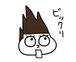 Short hair girls moving sticker #15105136