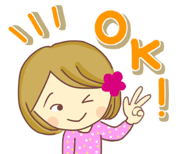 Sticker of Flower decoration cute girl sticker #15107322