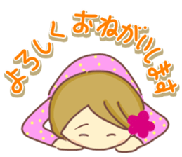 Sticker of Flower decoration cute girl sticker #15107323