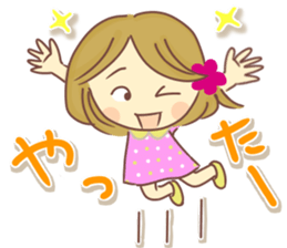 Sticker of Flower decoration cute girl sticker #15107324