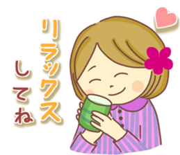 Sticker of Flower decoration cute girl sticker #15107325