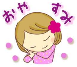 Sticker of Flower decoration cute girl sticker #15107329