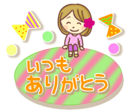 Sticker of Flower decoration cute girl sticker #15107342