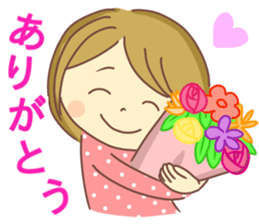 Sticker of Flower decoration cute girl sticker #15107343