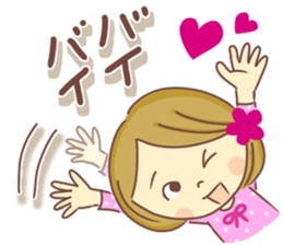 Sticker of Flower decoration cute girl sticker #15107347