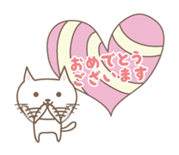 Hearts and Cats stickers sticker #15108246