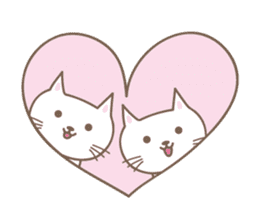 Hearts and Cats stickers sticker #15108250