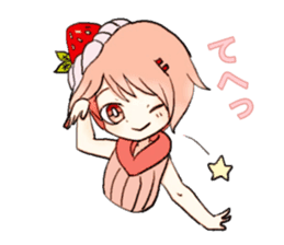 strawberry bavarois girl sticker #15110332