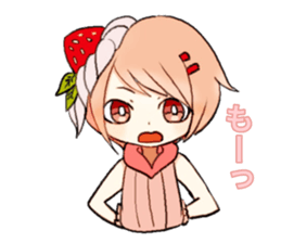 strawberry bavarois girl sticker #15110333