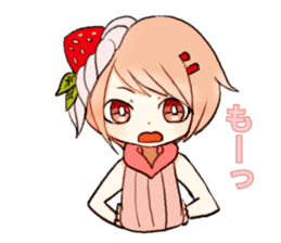strawberry bavarois girl sticker #15110333
