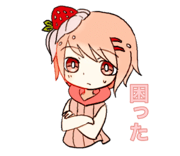 strawberry bavarois girl sticker #15110334