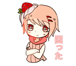 strawberry bavarois girl sticker #15110334
