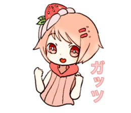 strawberry bavarois girl sticker #15110335
