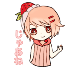strawberry bavarois girl sticker #15110336