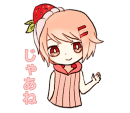 strawberry bavarois girl sticker #15110336