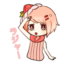 strawberry bavarois girl sticker #15110339