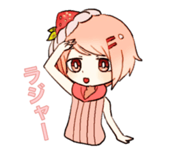 strawberry bavarois girl sticker #15110339