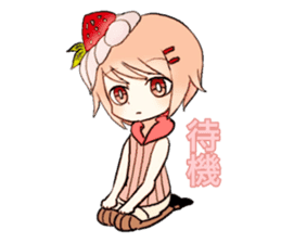 strawberry bavarois girl sticker #15110341