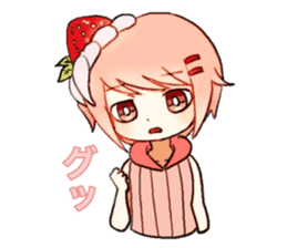 strawberry bavarois girl sticker #15110343