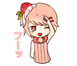 strawberry bavarois girl sticker #15110344