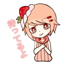 strawberry bavarois girl sticker #15110345