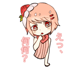 strawberry bavarois girl sticker #15110346