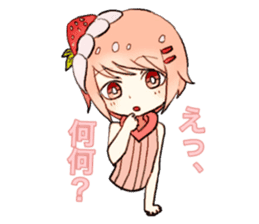 strawberry bavarois girl sticker #15110346