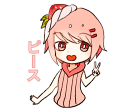 strawberry bavarois girl sticker #15110347