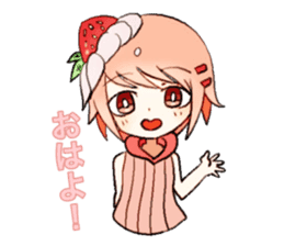 strawberry bavarois girl sticker #15110348