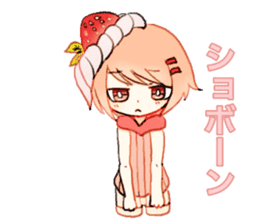 strawberry bavarois girl sticker #15110353