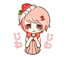 strawberry bavarois girl sticker #15110355