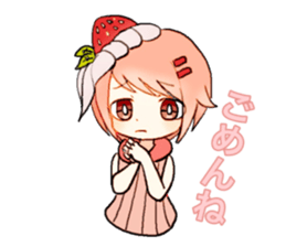 strawberry bavarois girl sticker #15110356