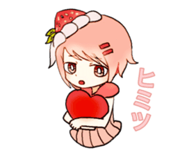 strawberry bavarois girl sticker #15110357