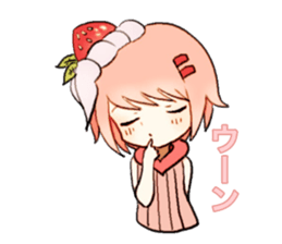 strawberry bavarois girl sticker #15110360